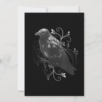 Black Raven with Filigree Löv Odin Vikings Mörk Spara Datumet