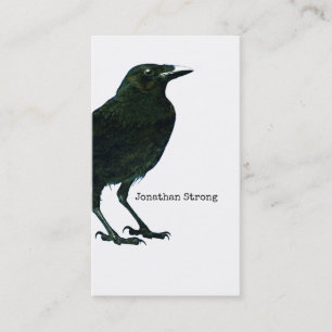 Black Raven Writer Visitkort