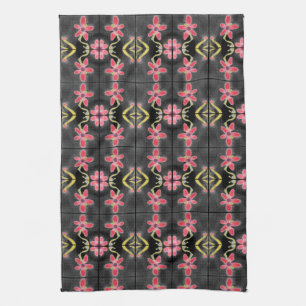 Black Red and Lila Designer HandTowel Kökshandduk