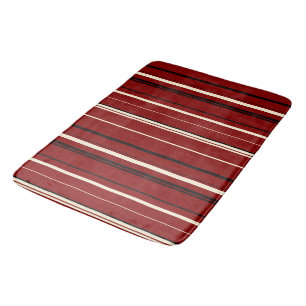 Black Red and White Rand Badrumsmatta