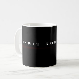 Black Red Attractive Charming Minimalist Kaffemugg
