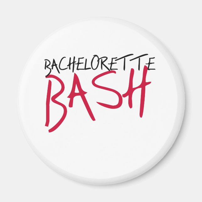 Black/Red Bachelorette Bash Magnet (Framsidan)