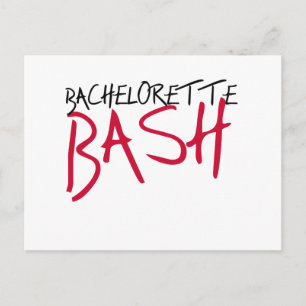 Black/Red Bachelorette Bash Vykort