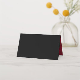 Black Red Blommigt Bröllop Place Card Placeringskort