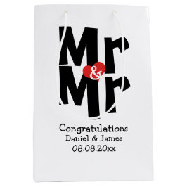 Black Red Bold Modern Personlig Mr. och Mr.