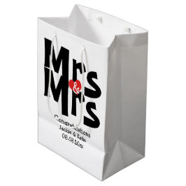 Black Red Bold Modern Personlig Mrs och Mrs.