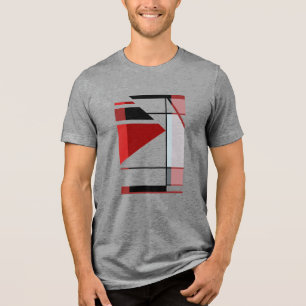 Black Red Burgundy MCM-utseendet Geometric Small D T Shirt
