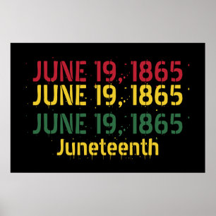 Black Red Grönt Gult 19 1865 Junttonde Poster