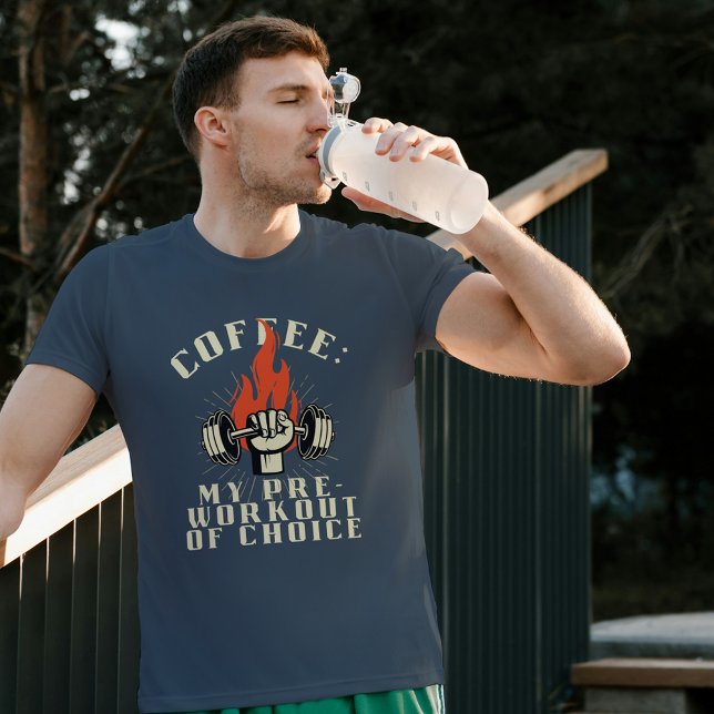 Black Red Grunge Fitness för kaffeförarbetning T Shirt (Skapare uppladdad)