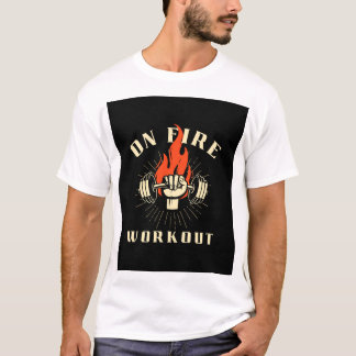 Black & Red Grunge Fitness T-Shirt - workout stil