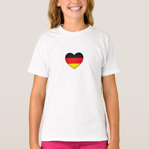 Black Red Guld Flagga Färg Heart German Pride T Shirt