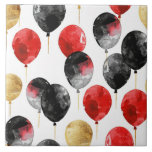 Black Red Guld Party-ballonger Kakelplatta<br><div class="desc">Black Red Guld Party-ballonger</div>