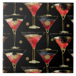 Black Red Guld Party Drinks Kakelplatta<br><div class="desc">Black Red Guld Party Drinks</div>