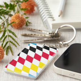 Black Red Gult Blue Bavaria Diamond Flagga Mönster