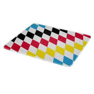 Black Red Gult Blue Bavaria Diamond Flagga Mönster