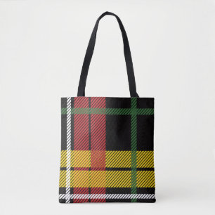 Black Red Gult White Play Tartan Buffalo Print Tygkasse