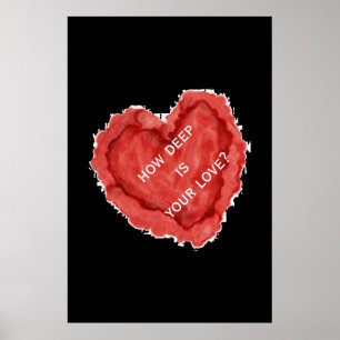 Black Red Heart, hur djupt är din kärlek? Poster