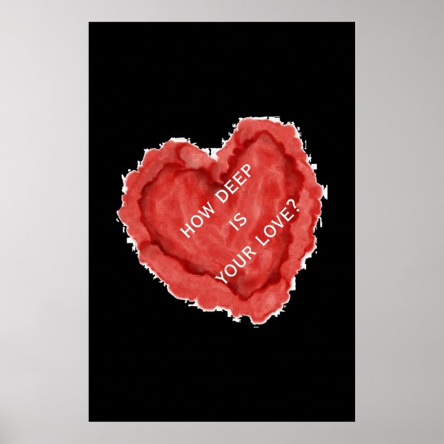 Black Red Heart, hur djupt är din kärlek? Poster (Framsidan)