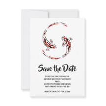 Black & Red Japansk Koi Fish Pair