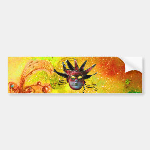 BLACK RED JESTER MASK,Party Gult Bildekal