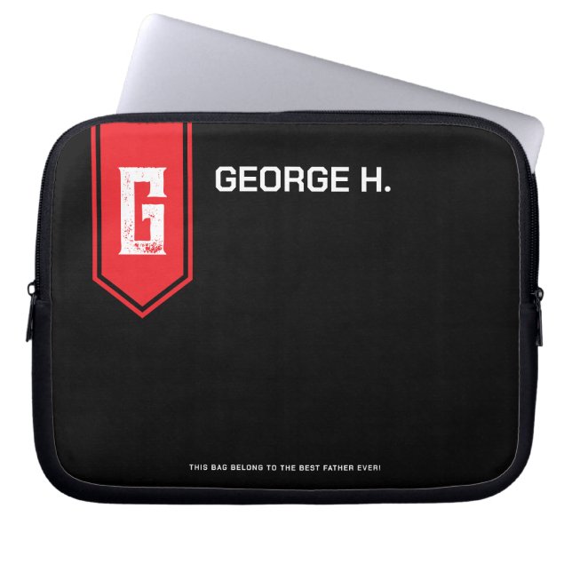 Black Red Laptop Case for Man Laptop Fodral (Framsidan)