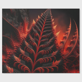 Black & Red Mandelbrot Fractal Highway to helvetet Presentpapper