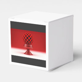 Black & Red Mandy Ball On Metallic Rose Base Presentaskar