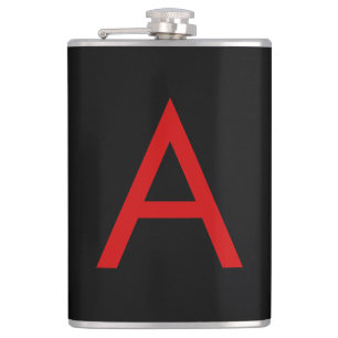 Black Red Monogram Initial Brev Modern Plain Fickplunta