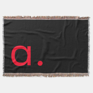 Black Red Monogram Initial Brev Modern Plain Filt