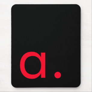 Black Red Monogram Initial Brev Modern Plain Musmatta