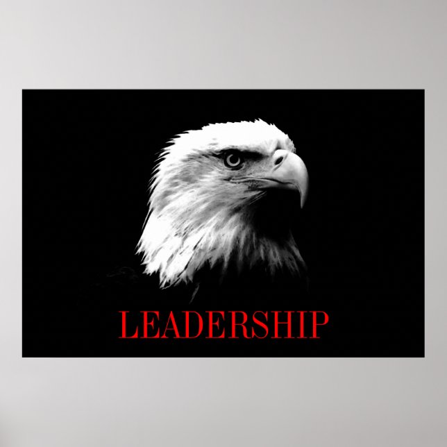 Black Red Motivational Leaagement Eagle Poster (Framsidan)