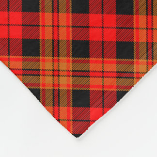 Black Red Orange Seamless Tartan Fleecefilt