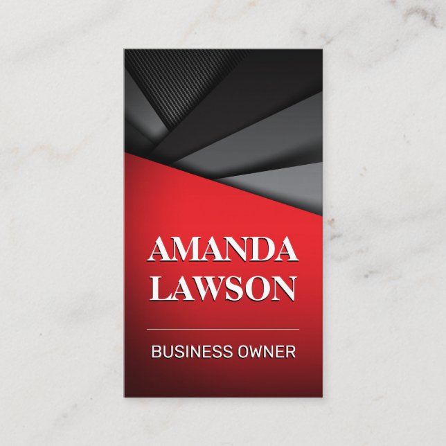 Black Red | Paneler för Abstrakt Tidsbeställning Kort (Framsida)