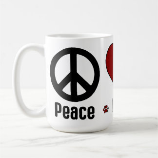Black Red Peace Kärlek BBG Mugg