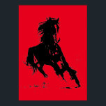 Black Red Pop Art Running Horse Silhouette Poster<br><div class="desc">Black Red Pop Art Running Horse Silhouette/Digital Animal/Horse Artwork</div>