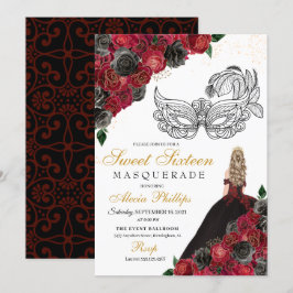 Black Red Princess Tiara MasqueraeraSverige 16 Inbjudningar