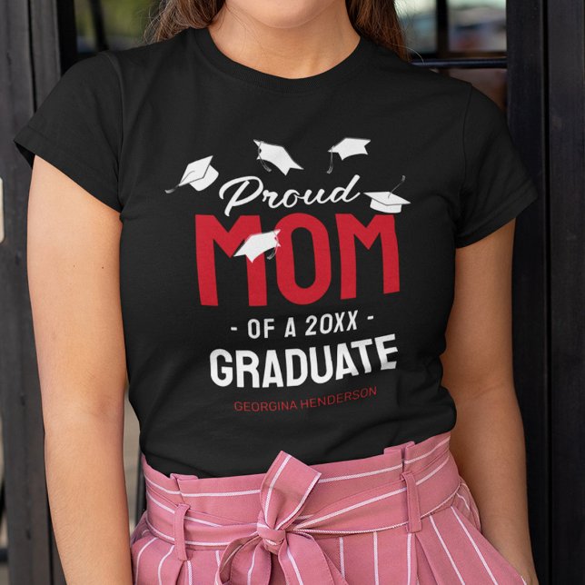 Black Red Proud Mamma 2025 Student T Shirt (Skapare uppladdad)