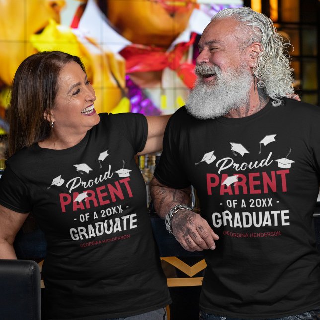 Black Red Proud Parent 2025 Student T Shirt (Skapare uppladdad)