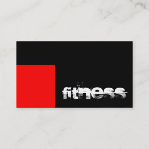 Black Red Rand Fitness Sport Affärskort Visitkort