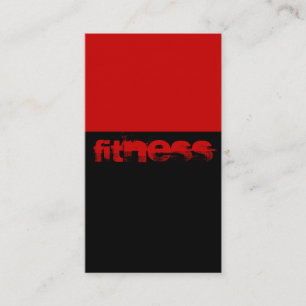 Black Red Rand Fitness Sport Affärskort Visitkort