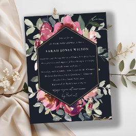 BLACK RED  RO BLOMMIGT ENHET BY BABY SHOWER VYKORT