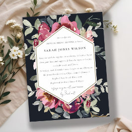 BLACK RED  RO BLOMMIGT ENHET BY BABY SHOWER VYKORT
