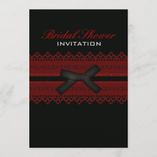 Black Red Snöre Gothic inbjudningskort för möhippa