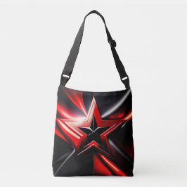 Black Red Star Crossbody Bags Axelväska