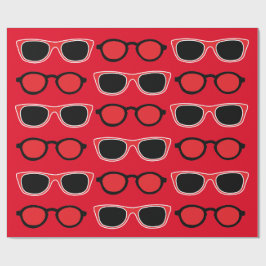 Black Red Sunglasses Mönster Presentpapper
