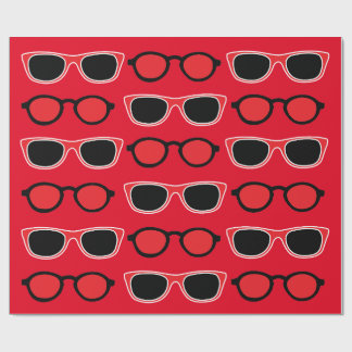 Black Red Sunglasses Mönster Presentpapper