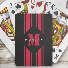 Black Red Tävla Car Rand Monogram Casinokort
