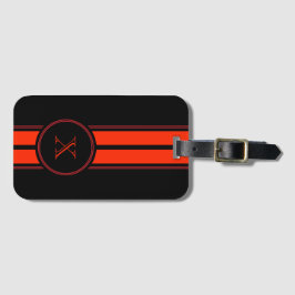 Black Red Tävla Rand Monogram Bagagebricka