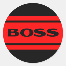 Black Red Tävling Rand Chef Sticker Runt Klistermärke