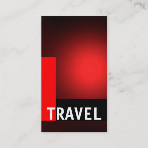 Black Red Travel Agent Affärskort Visitkort
